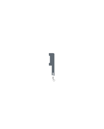 MDF Renovatieplint Klassiek 85x22 RAL 9010 + uitsparing | 2.4 meter