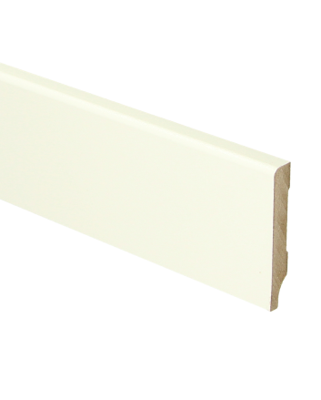 MDF Moderne plint 55x9 wit voorgelakt RAL 9010 | 2.4 meter
