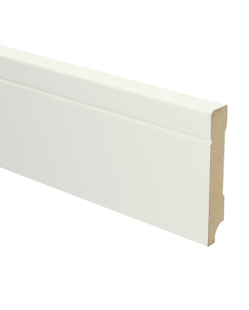 MDF Tijdloze plint 90x15 wit voorgelakt RAL 9010 | 2.4 meter