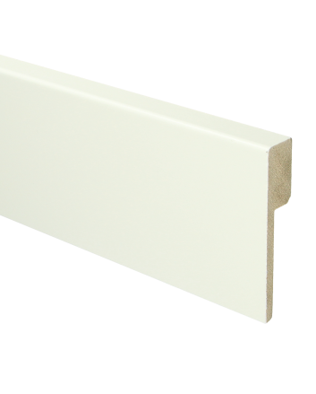 MDF Renovatieplint modern 90x18 voorgelakt RAL 9010 | 2.4 meter