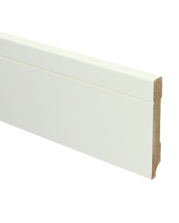 MDF Tijdloze plint 90x12 wit voorgelakt RAL 9010 | 2.4 meter