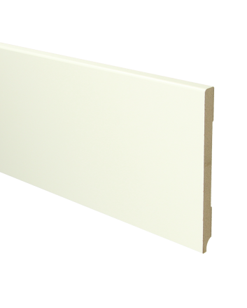 MDF Moderne plint 150x12 wit voorgelakt RAL 9010 | 2.4 meter