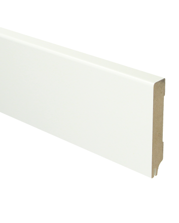 MDF Moderne plint 90x15 RAL 9016 + uitsparing | 2.4 meter