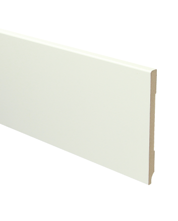MDF Moderne plint 120x9 wit voorgelakt RAL 9010 | 2.4 meter