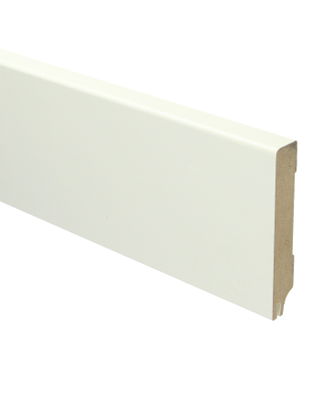 MDF Moderne plint 90x15 RAL 9010 + uitsparing | 2.4 meter
