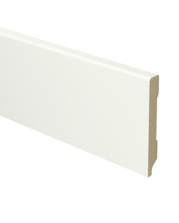MDF Moderne plint 90x12 voorgelakt RAL 9016 | 2.4 meter