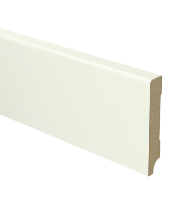MDF Moderne plint 90x15 wit voorgelakt RAL 9010 | 2.4 meter