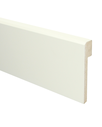 MDF Renovatieplint klassiek 120x22 voorgelakt RAL 9010 | 2.4 meter
