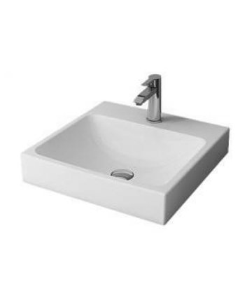 Hunk &amp; Müeller Bocchi Scalae Design Wastafel Met Kraangat 485x480 Mat Wit