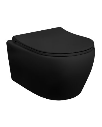Eco Elegance Design Ophang Wc Met Rvs Sproeier Mat Zwart
