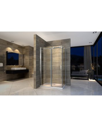 Eco Elegance Schuifdeur + Zijwand 8mm (90x160x195cm)