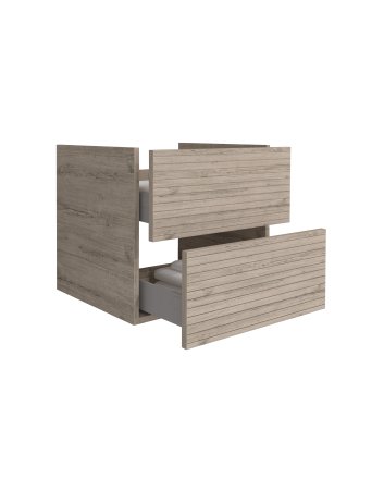 Hunk &amp; Müeller Elite Onderkast Met Horizontaal Reliëf (60cm) - Licht Hout