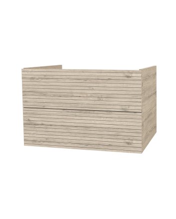 Hunk & Müeller Elite Onderkast Met Horizontaal Reliëf (80cm) - Licht Hout