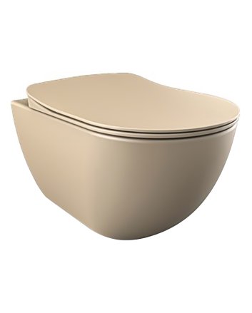 Hunk & Müeller Design Ophang Wc Met Rvs Sproeier (Bidet), Mat Cappucino