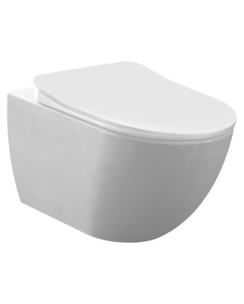 Hunk & Müeller Rimoff Ophang Wc Met Rvs Sproeier (Bidet), Mat Wit
