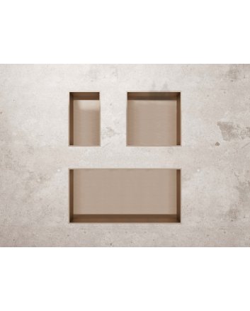 Eco Elegance Inbouwnis (305x305x100mm) - Geborsteld Koper