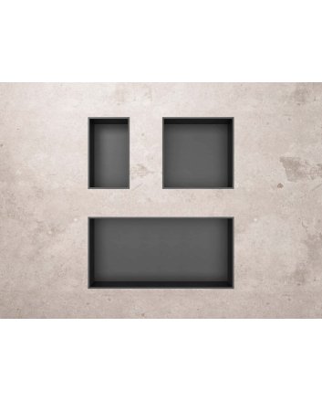 Eco Elegance Inbouwnis (305x305x100mm) - Gunmetal Grijs