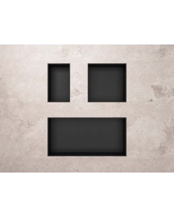 Eco Elegance Inbouwnis (300x600x100mm) - Mat Zwart