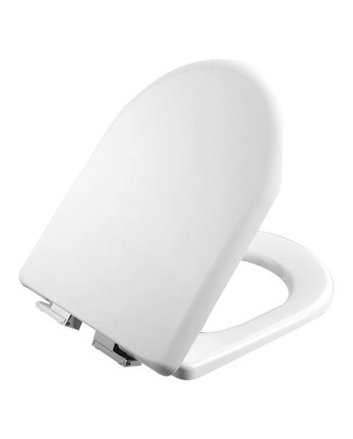 Hunk & Müeller Wc-Zitting Duroplast, Wit Inox Scharnieren, Softclose