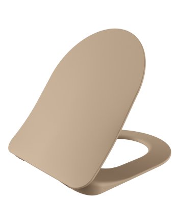 Hunk & Müeller Wc-Zitting Duroplast (Soft-Close & Quick Release) Met Inox Scharnieren - Mat Cappuccino