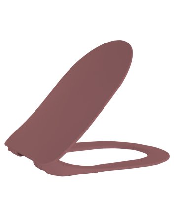 Hunk & Müeller Wc-Zitting Duroplast (Soft-Close & Quick Release) Met Inox Scharnieren - Berry