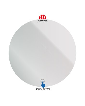 Eco Elegance Ledspiegel Rond Omega Ø80cm Heating