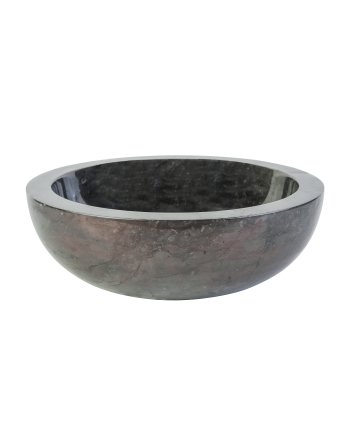 Eco Elegance Volledig Gepolijste Waskom Van Steen - Zwart Marmer 35x12cm