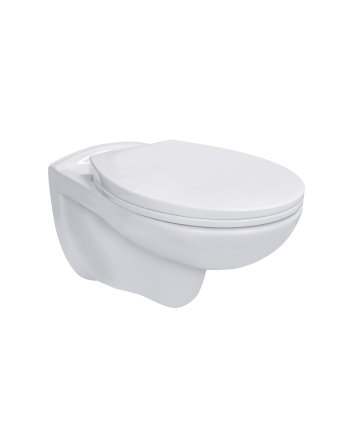 Eco Elegance Pro Ophang Wc Rimm-Off + Soft-Close Zitting Pp - Wit 