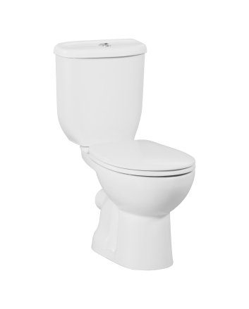 Eco Elegance Sedef Staande Wc Onderpot Wit, Met Sproeier (Bidet), P-Trap (zonder zitting en reservoir)