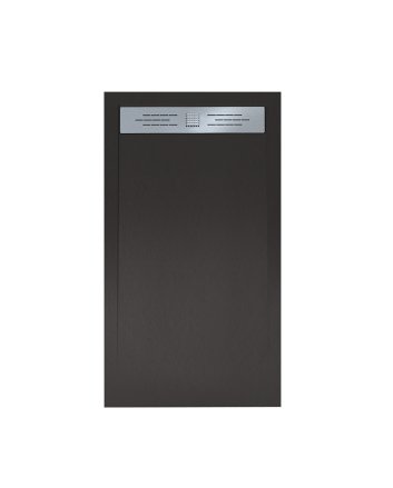 Hunk & Müeller Veroni Elite Flat Composietsteen Douchebak Zwart 120x80x3cm