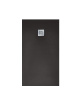 Hunk & Müeller Veroni Madison Flat Composietsteen Douchebak Zwart 120x80x3cm