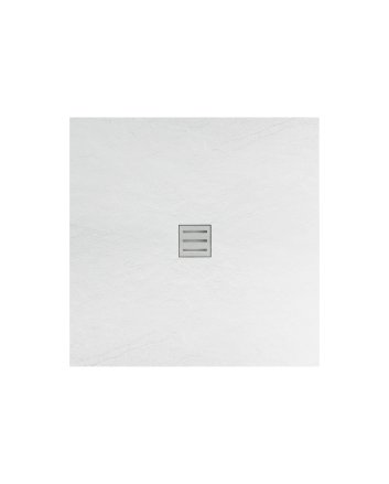 Eco Elegance Acryl Douchebak (90x90cm) - Mat Wit