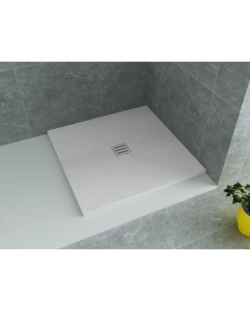 Eco Elegance Acryl Douchebak (80x80cm) - Mat Wit