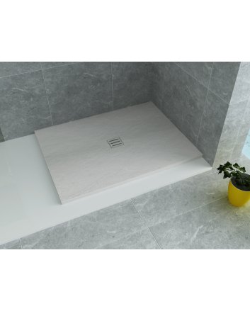 Eco Elegance Acryl Douchebak (140x90cm) - Mat Wit