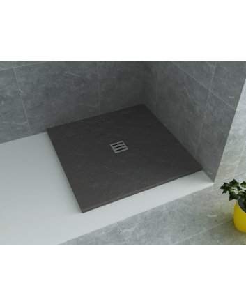 Eco Elegance Acryl Douchebak (80x80cm) - Mat Antraciet