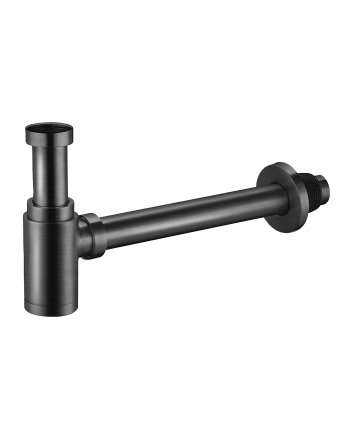 Eco Elegance Design Wastafel Sifon Uit Messing 5/4 (33cm) - Gunmetal Grijs