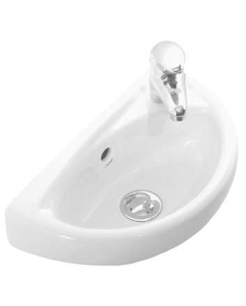 Eco Elegance Keramische Fontein Wit Met Kraangat 39x23cm