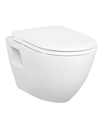 Eco Elegance Design Ophang Wc Met Rvs Sproeier (Bidet), Wit (zonder zitting)