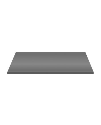 Eco Elegance Wastafeltablet Mdf (152.4x45.5x2.6 Cm) - Glanzend Grijs