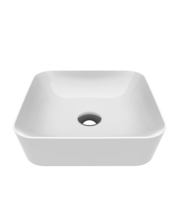 Hunk & Müeller Ultra Keramische Opbouw Wastafel Vierkant (40cm) - Wit