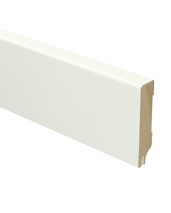 MDF Moderne plint 70x15 RAL 9010 + uitsparing | 2.4 meter