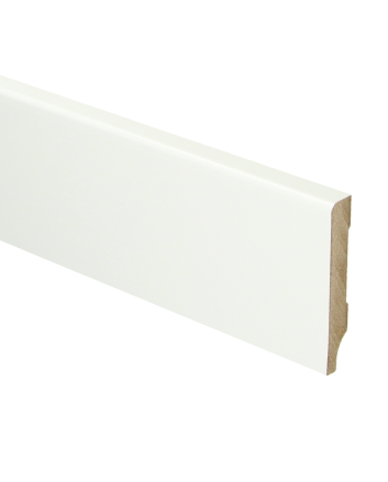 MDF Moderne plint 55x9 voorgelakt RAL 9016 | 2.4 meter