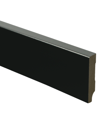MDF Moderne plint 55x12 voorgelakt RAL 9005 | 2.4 meter