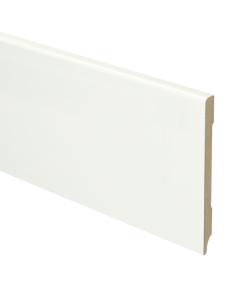 MDF Moderne plint 120x9 voorgelakt RAL 9016 | 2.4 meter