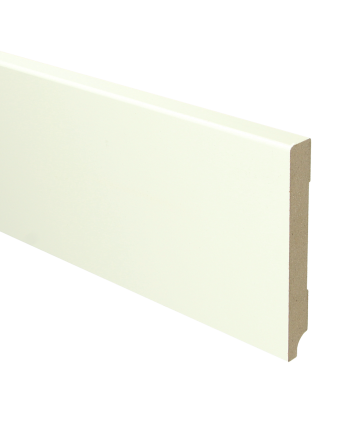 MDF Moderne plint 120x15 wit voorgelakt RAL 9010 | 2.4 meter