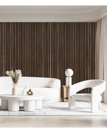 Sonorix Foundation 280×60 cm Walnoot Akoestisch Wandpaneel