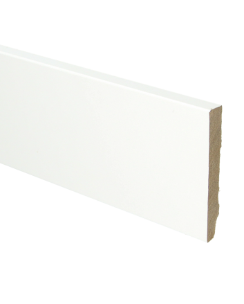MDF plint recht 90x12 wit gefolied | 2.4 meter