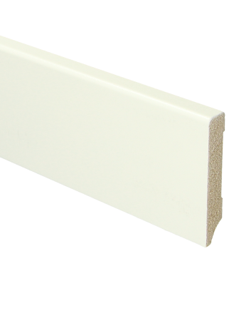 MDF Moderne plint 70x12 wit voorgelakt RAL 9010 | 2.4 meter