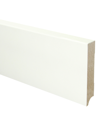 MDF plint 120x18 V313 wit gegrond recht | 2.4 meter