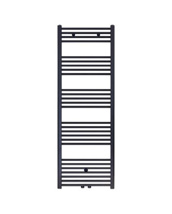 160x60 cm - 1050 Watt - Ecorad Handdoekradiator - Mat Zwart (RAL9005) - Universal-6 aansluitpunten